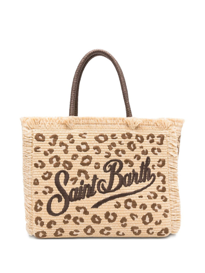 Mc2 Saint Barth Borsa Vanity Straw Donna Leopardata 1