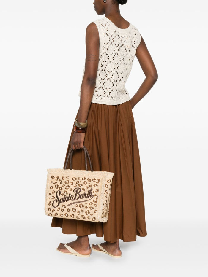 Mc2 Saint Barth Borsa Vanity Straw Donna Leopardata 3