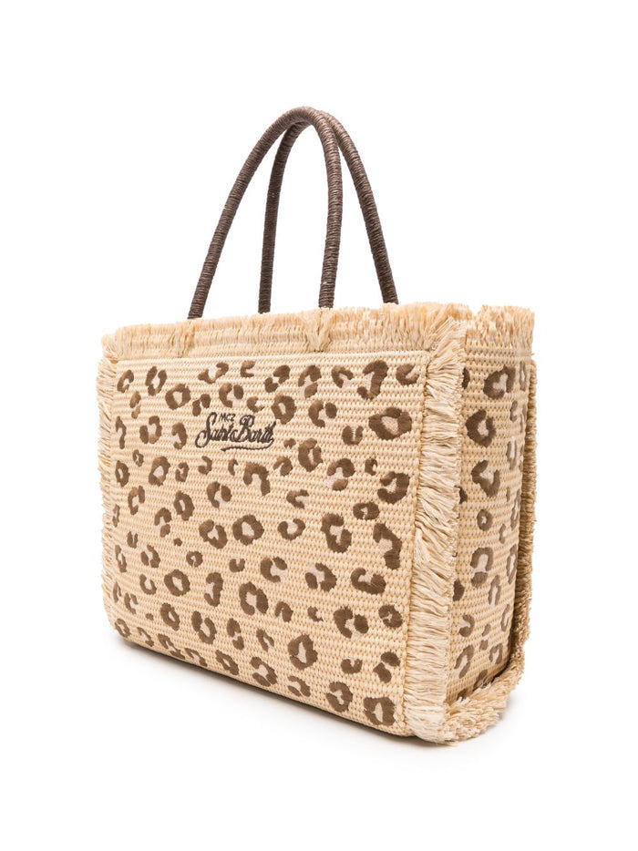 Mc2 Saint Barth Borsa Vanity Straw Donna Leopardata 4