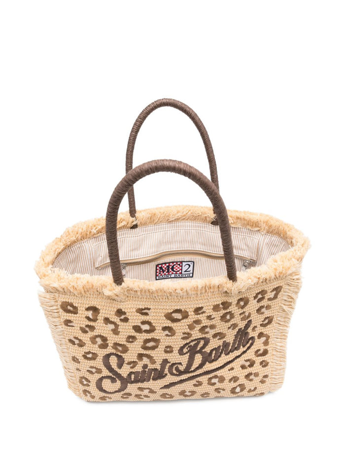 Mc2 Saint Barth Borsa Vanity Straw Donna Leopardata 5