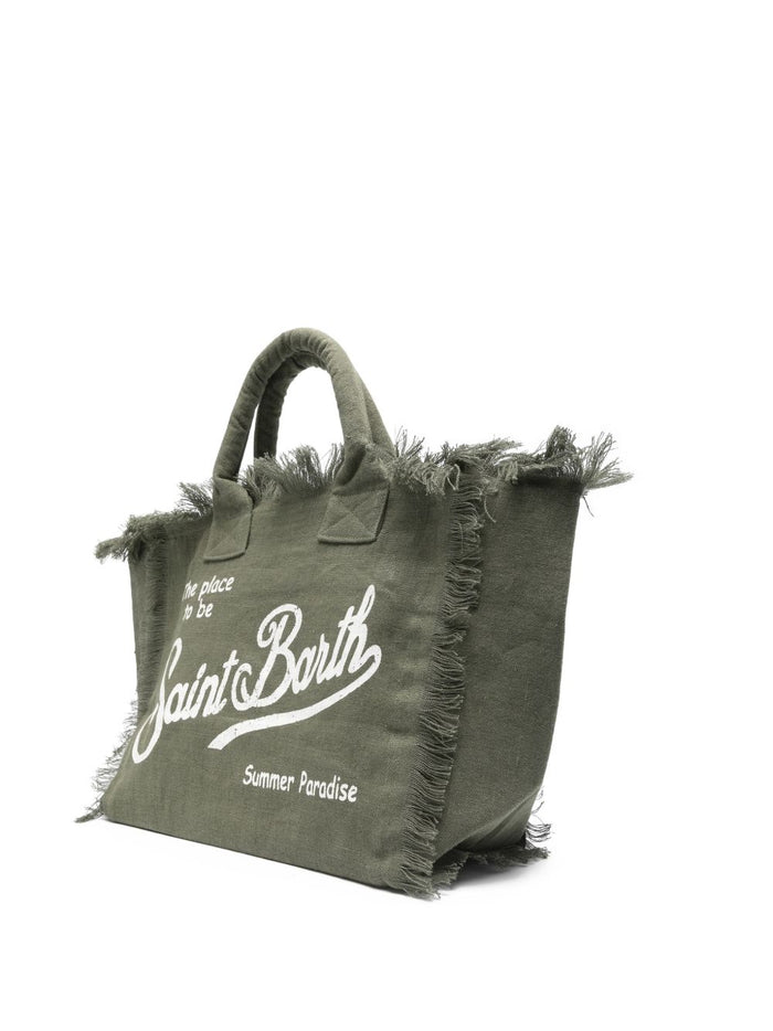 Mc2 Saint Barth Borsa Vanity Linen Donna Verde 4