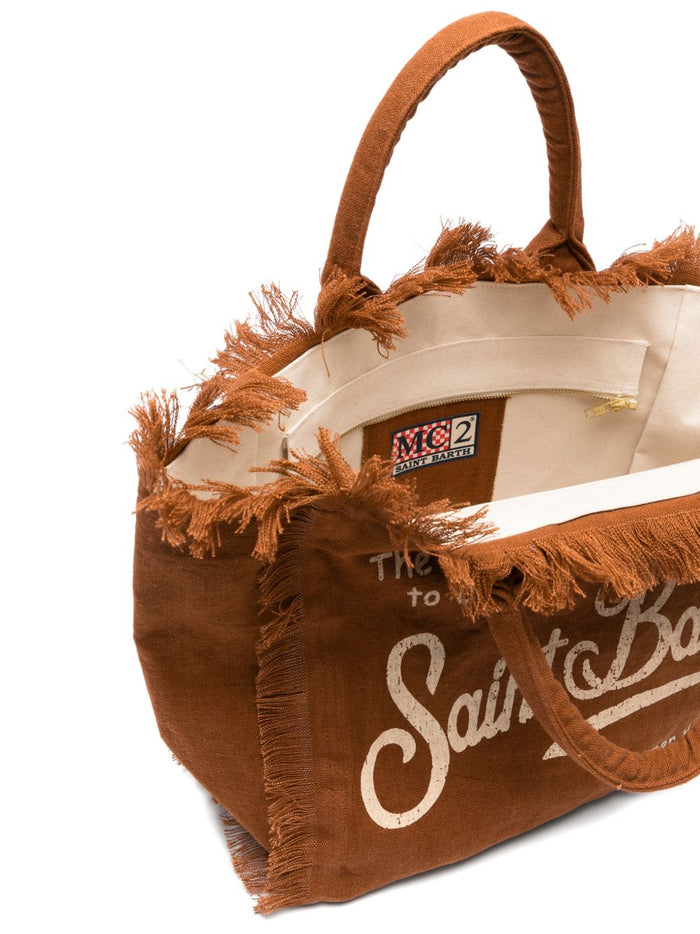 Mc2 Saint Barth Borsa Vanity Linen Donna Marrone 4