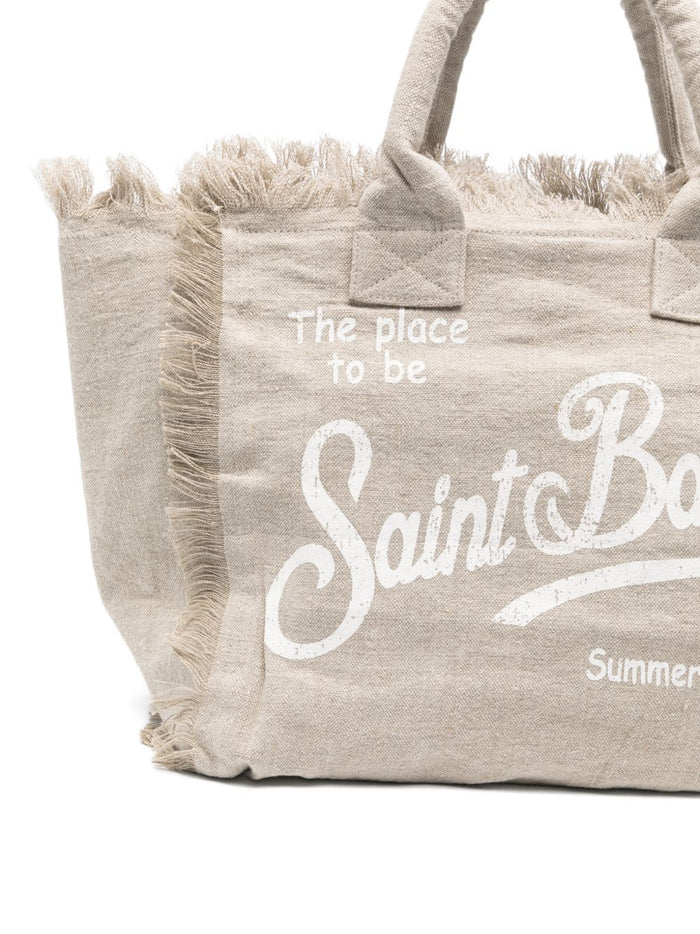 Mc2 Saint Barth Women's Beige Linen Vanity Bag 3