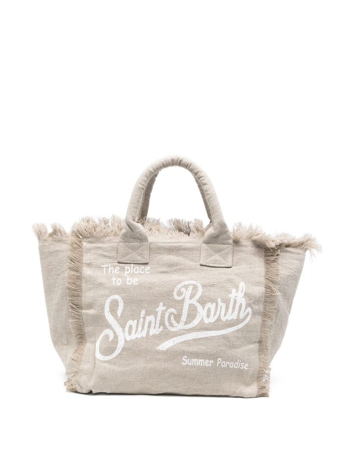 Mc2 Saint Barth Women's Beige Linen Vanity Bag 1