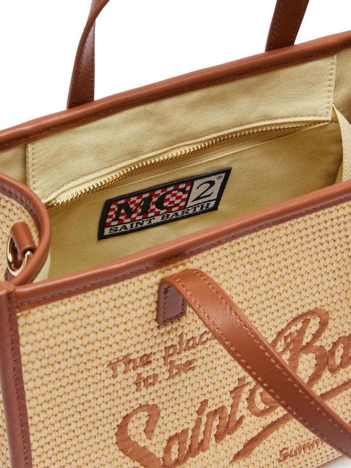 Mc2 Saint Barth Borsa Vivian Mid Straw Donna Beige-Marrone 2