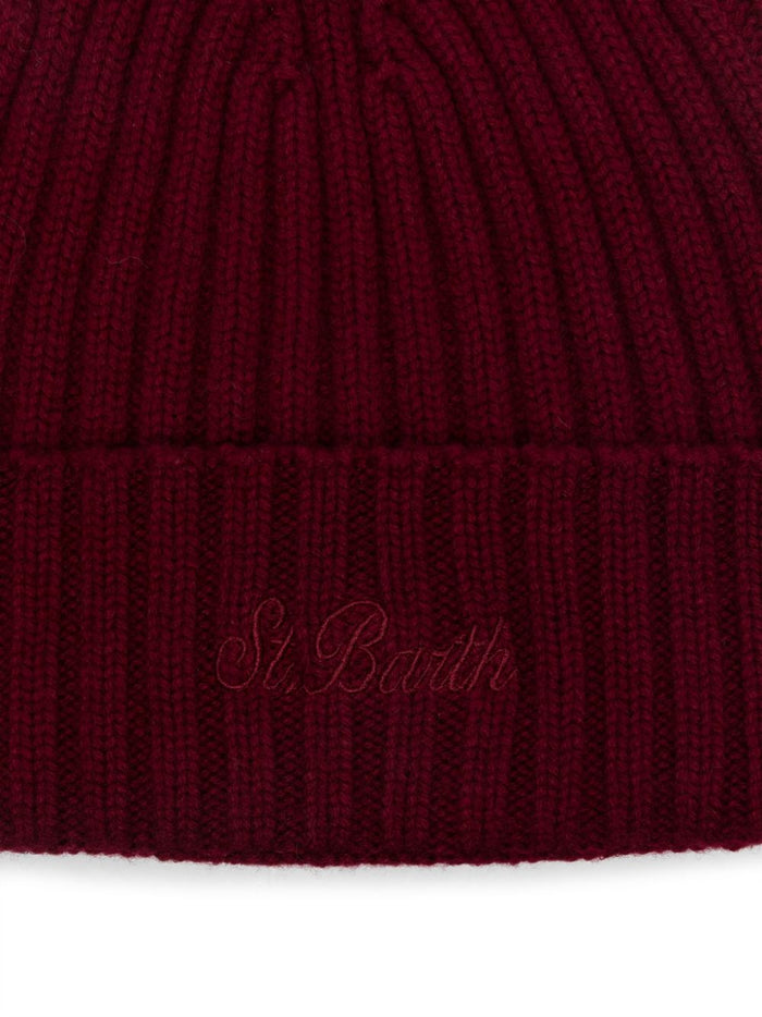 Mc2 Saint Barth Bordeaux Cap Women Wengen Embroidery Logo 2