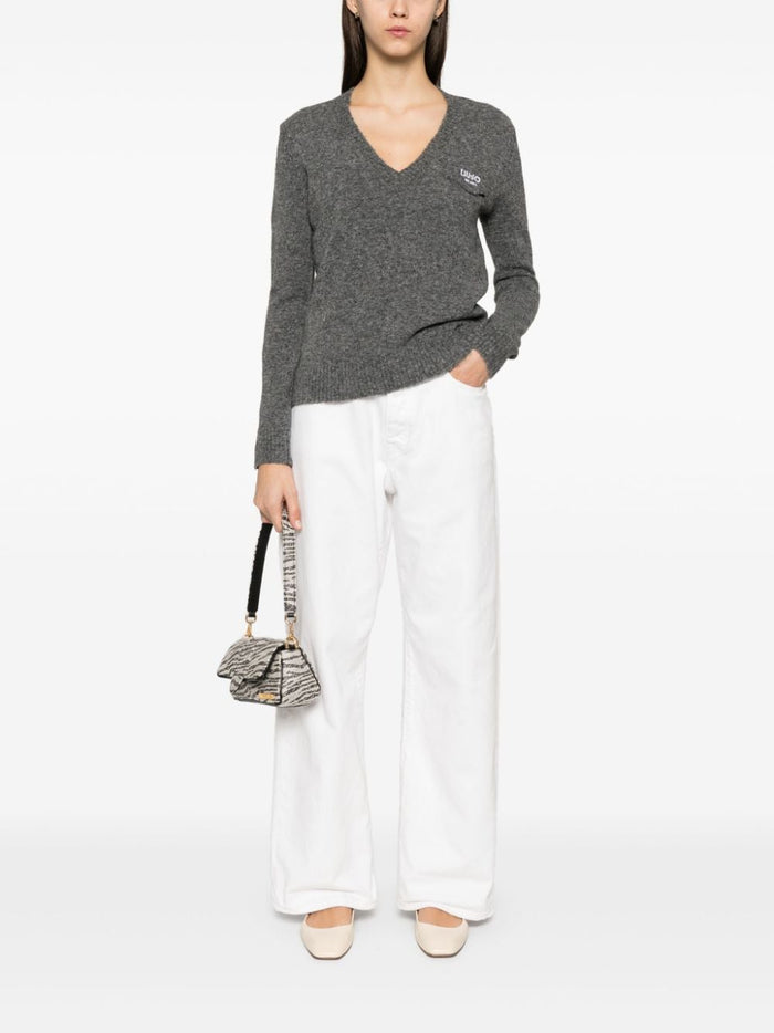 Liu Jo Gray Sweater Woman 5