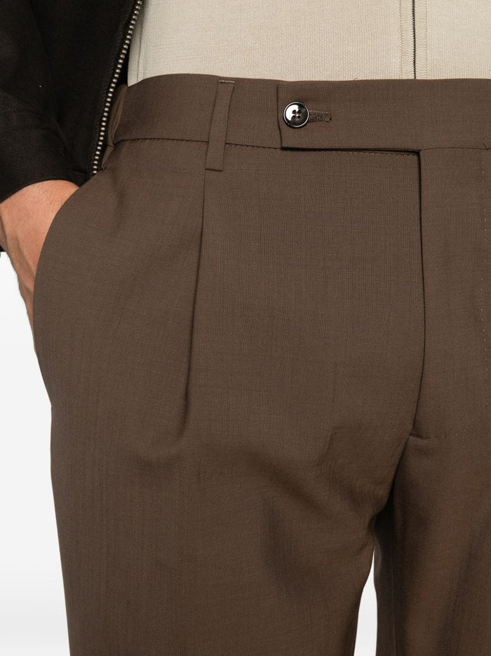 Berwich Pantaloni Marrone Uomo Retro Long 4