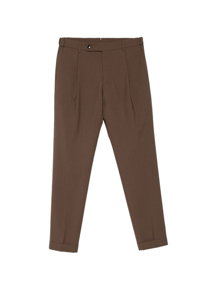 Berwich Pantaloni Marrone Uomo Retro Long 5