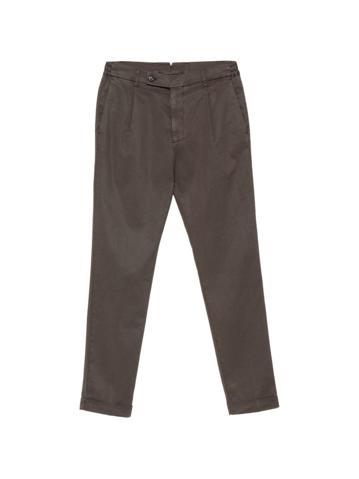 Berwich Pantaloni Marrone Uomo Retro Long 5