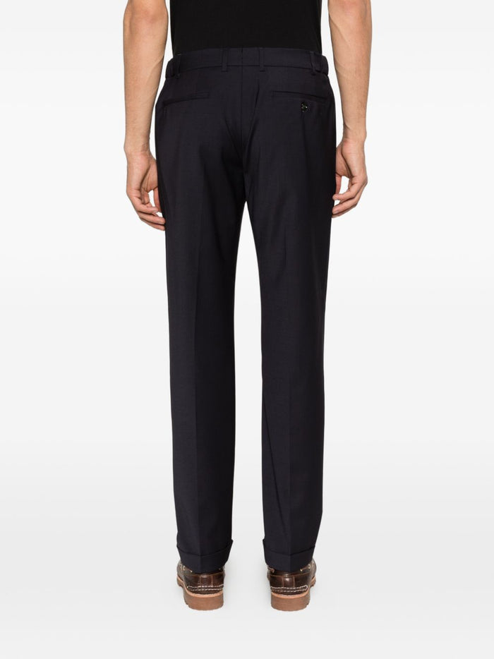 Berwich Pantaloni Blu Uomo Retro Long 3