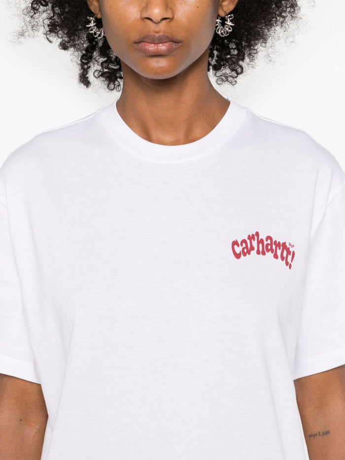 Carhartt Women's White T-shirt Heart on the Back 4