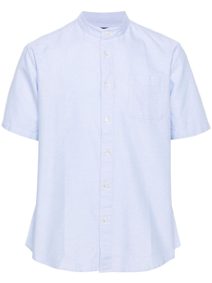 Barbour Camicia Azzurro Uomo Colletto Coreano 5