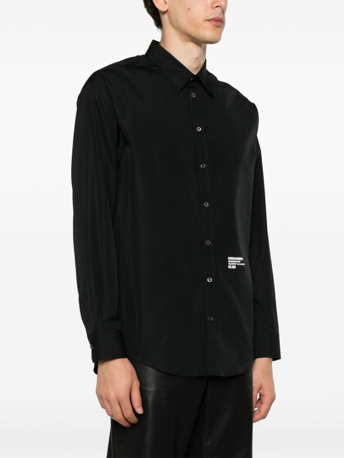 Dsquared2 Men's Black Shirt Logo Coordinates 2