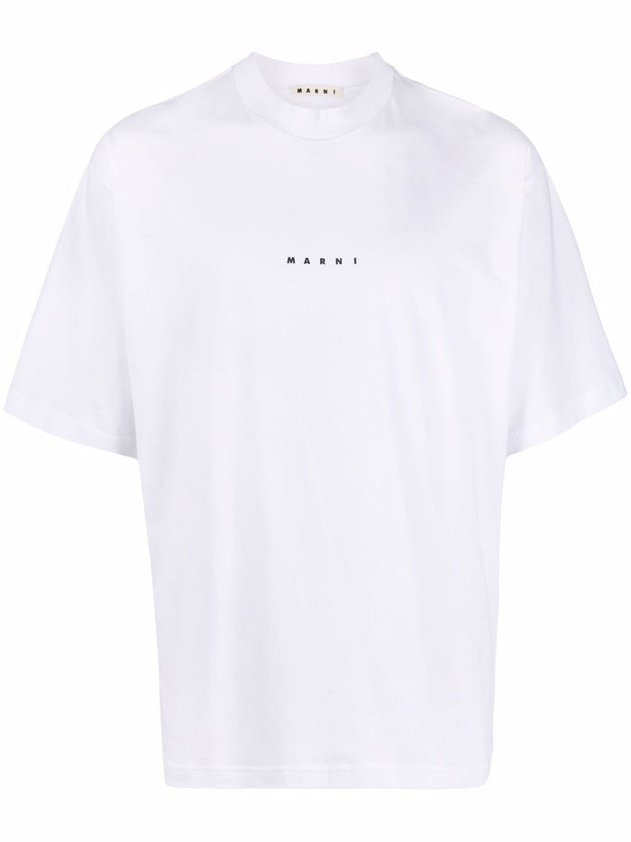 Marni T-shirt Bianco Uomo Micro Logo 5