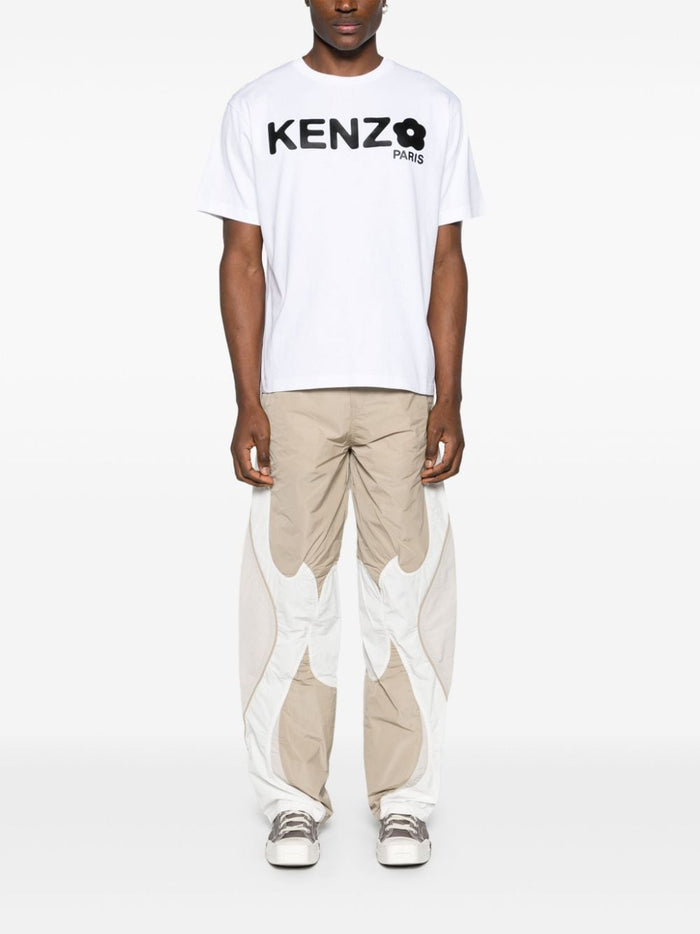 Kenzo T-shirt Bianco Uomo Stampa Logo Fiore 1