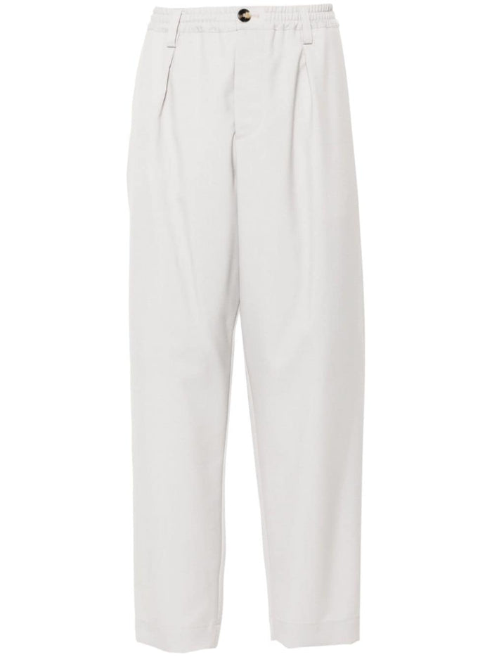 Marni Men's Light Grey Tapered Leg Trousers 5