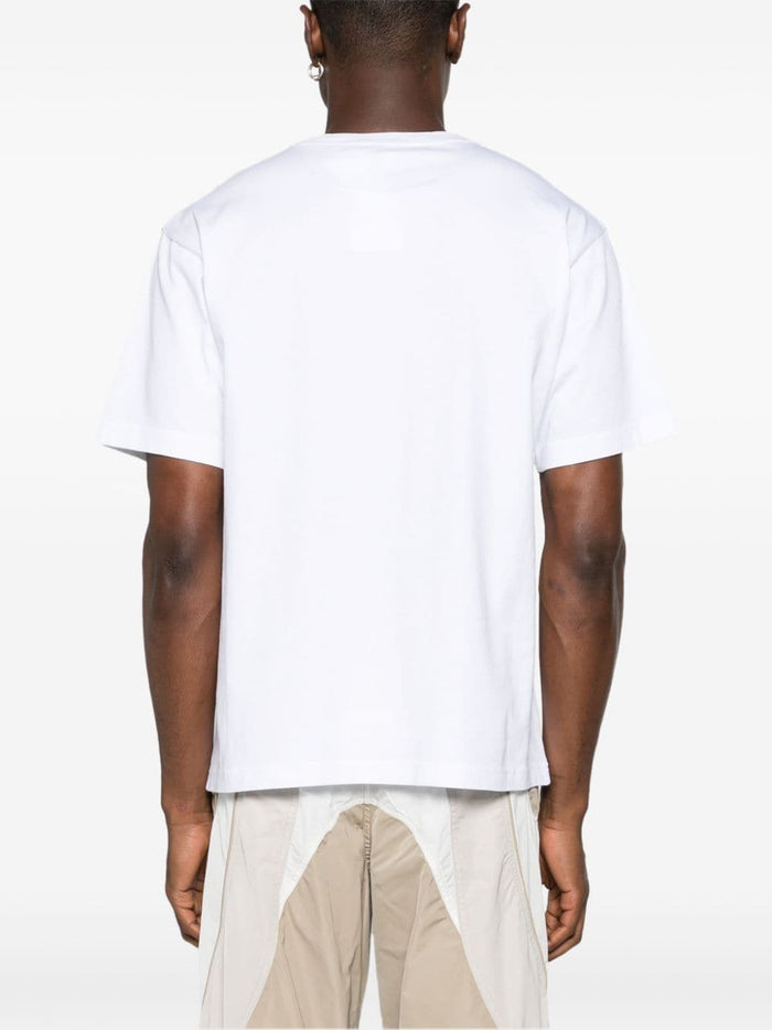 Kenzo T-shirt Bianco Uomo Stampa Logo Fiore 3