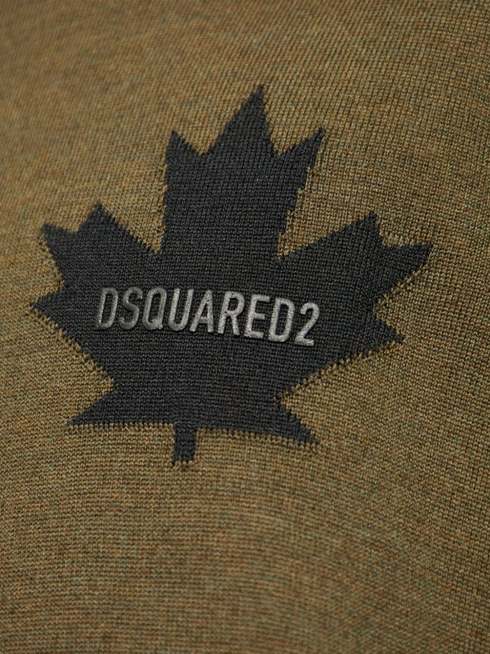 Dsquared2 Green Leaf Logo Men's Sweater 4