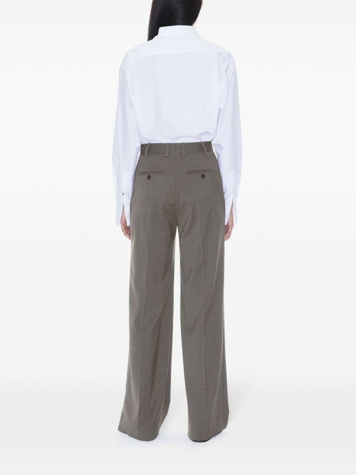 Filippa K Pantalone Marrone Donna Gamba Ampia 2