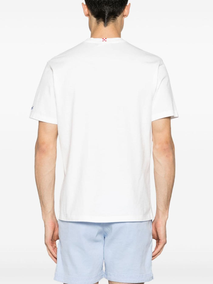 Mc2 Saint Barth T-shirt Bianco Uomo Motivo Cala Comte 3