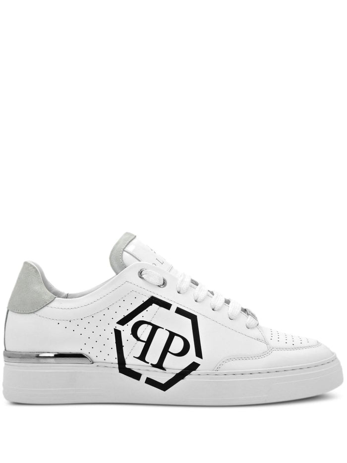 Philipp Plein Scarpa Bianco Uomo Logo Hexagon 1