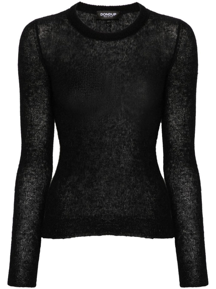 Dondup Maglia Nero Donna Aderente 5