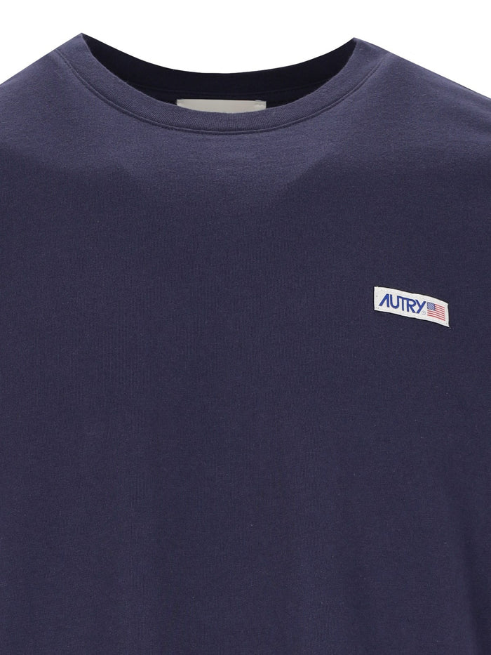 Autry T-shirt Blu Uomo Patch Logo 3