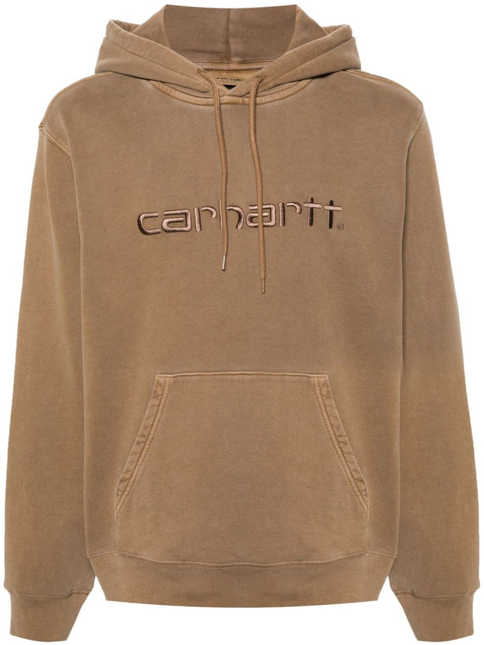 Carhartt Felpa Uomo Marrone Effetto Slavato 5