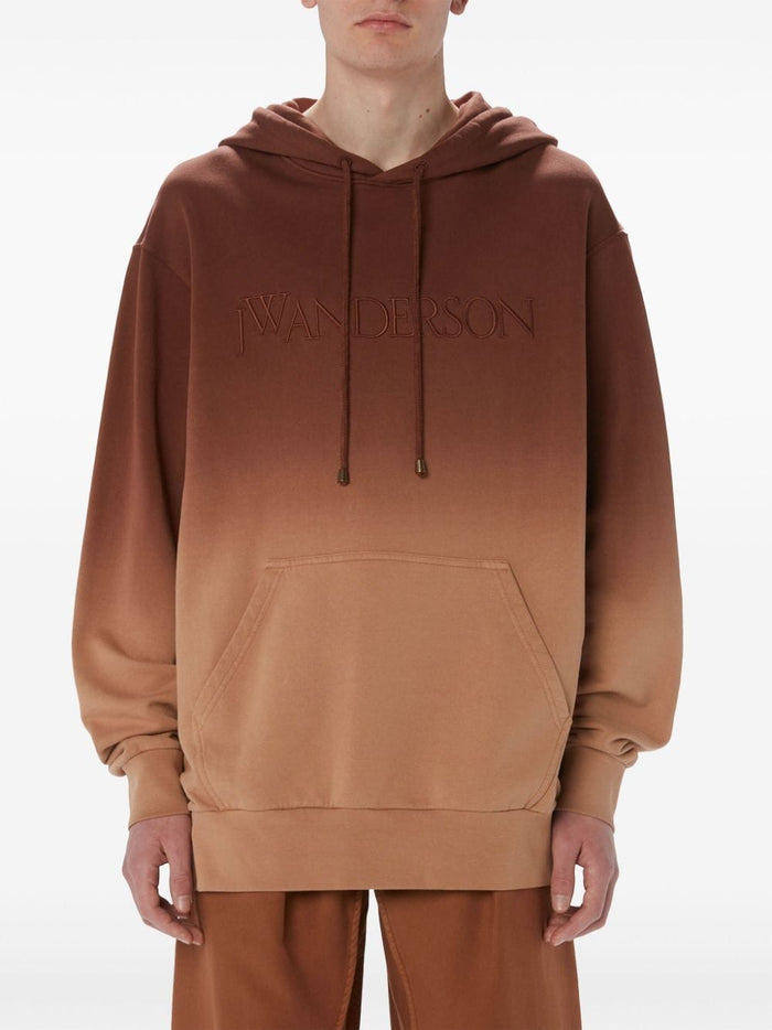 Jwanderson Men's Brown Sweatshirt with Gradient Effect 2