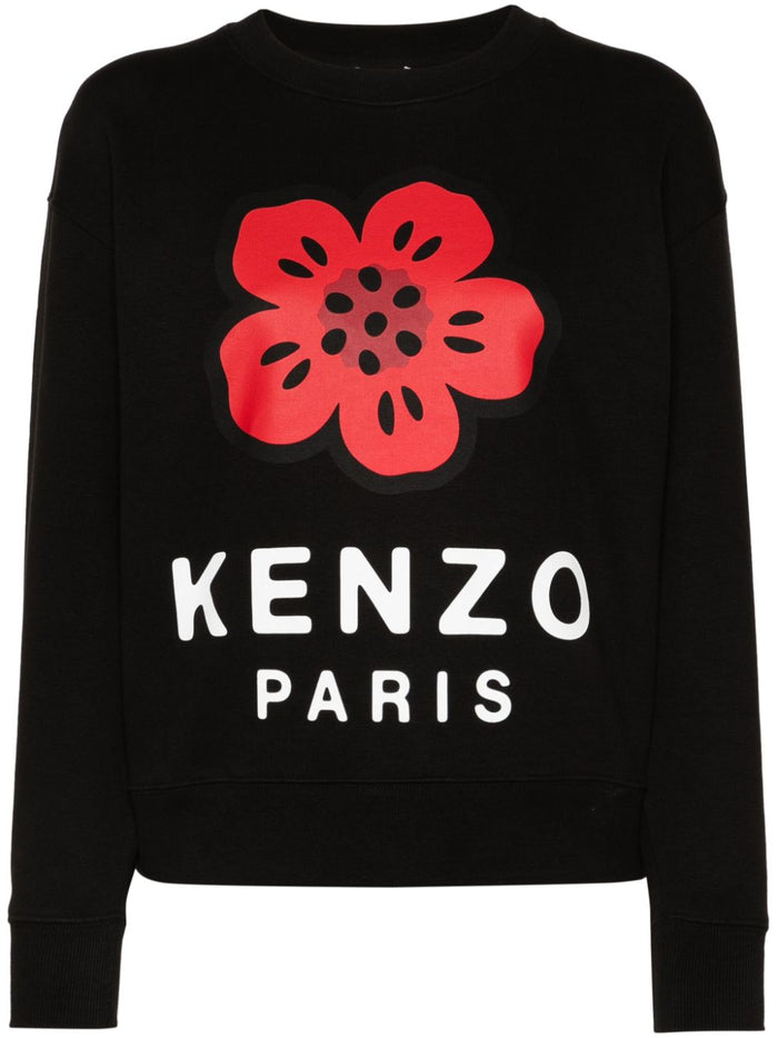 Kenzo Women's Black Sweatshirt with Boke Flower Print 5