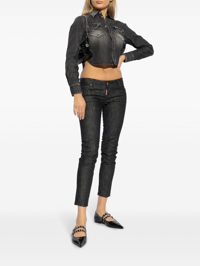 Dsquared2 Black Jeans for Women with Low Waist 1