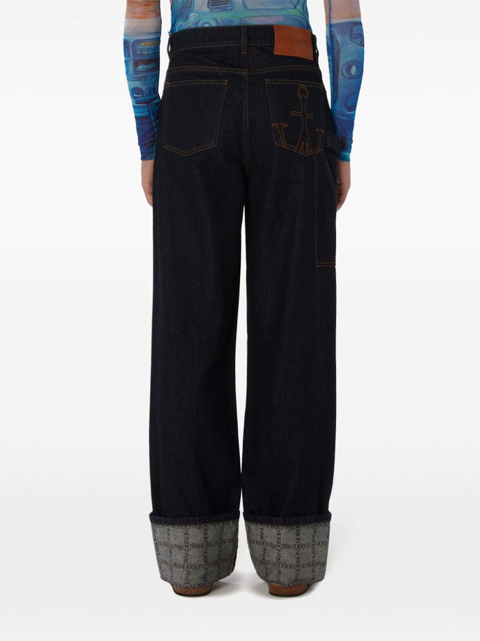 Jwanderson Blue Men's Trousers with Turn-Up on the Bottom 3