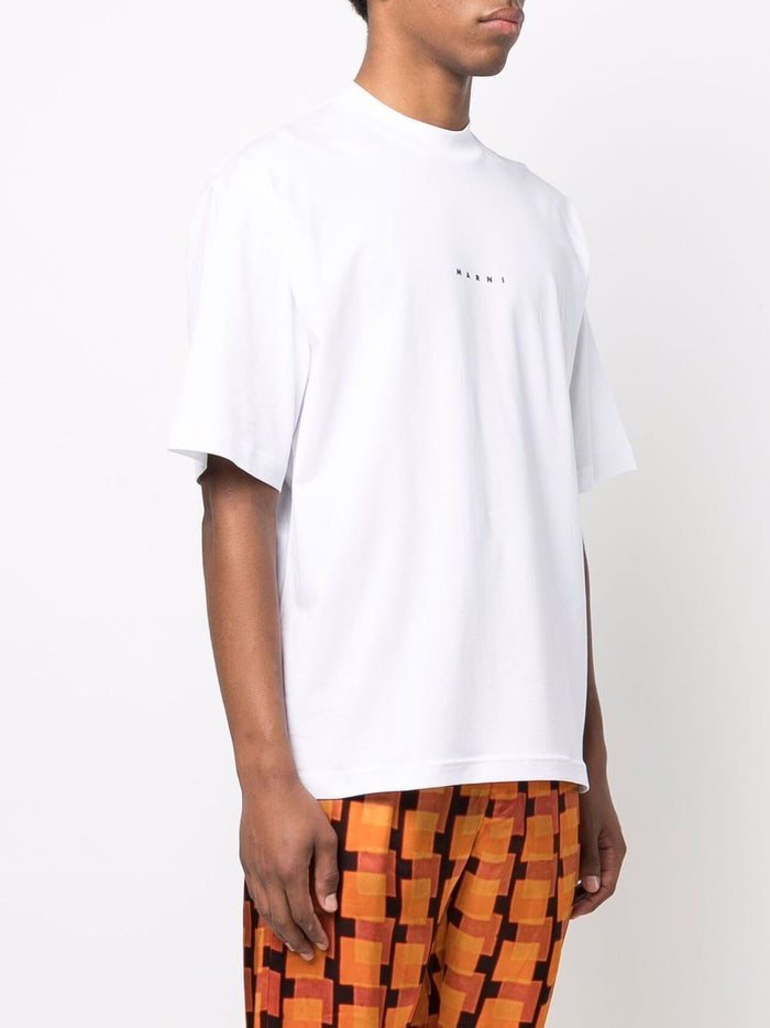 Marni T-shirt Bianco Uomo Micro Logo 1