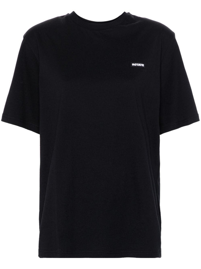 Rotate T-shirt Nero Donna Micro Patch Logo 5