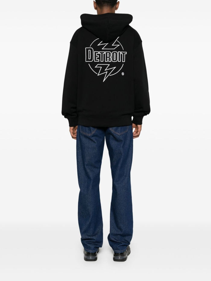 Carhartt Men's Black Sweatshirt with Detroit motif 3