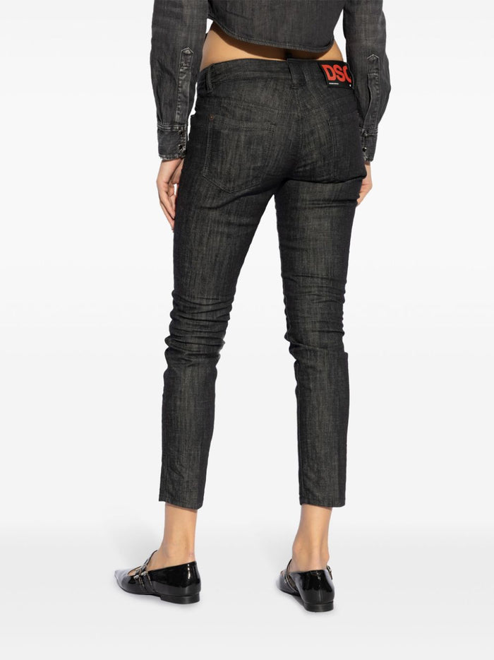 Dsquared2 Black Jeans for Women with Low Waist 3