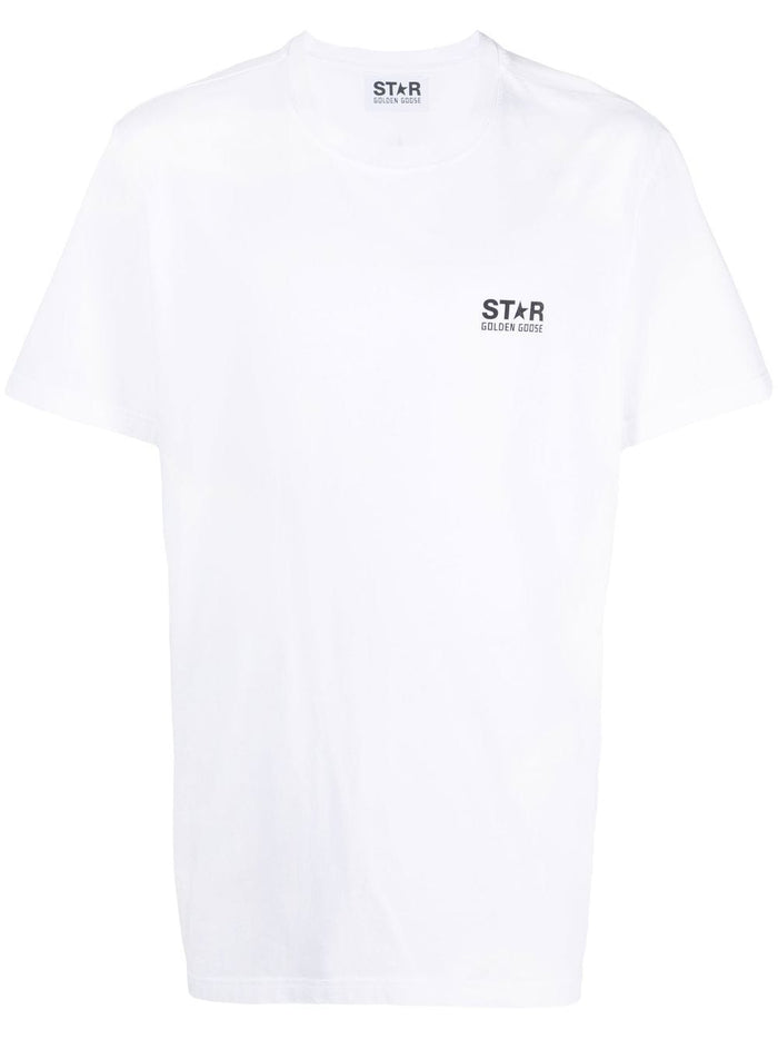 Golden Goose T-shirt Bianco Uomo Stella Posteriore 5