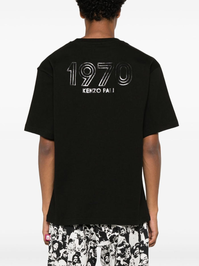 Kenzo T-shirt Nero Uomo Logo Applicato 3