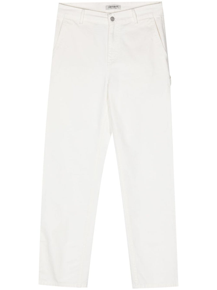 Carhartt Pantalone Bianco Donna Tasche a Filo 1