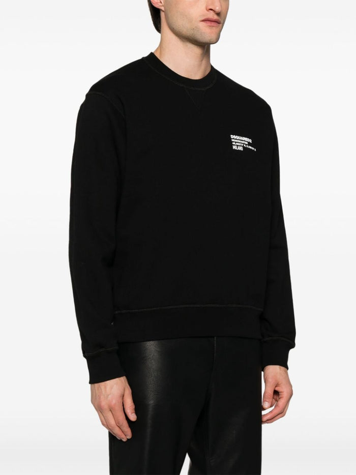 Dsquared2 Men's Black Sweatshirt Print Coordinates 2