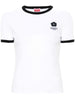 Kenzo Women's White T-shirt Flower Boke Contrasting Profiles 5