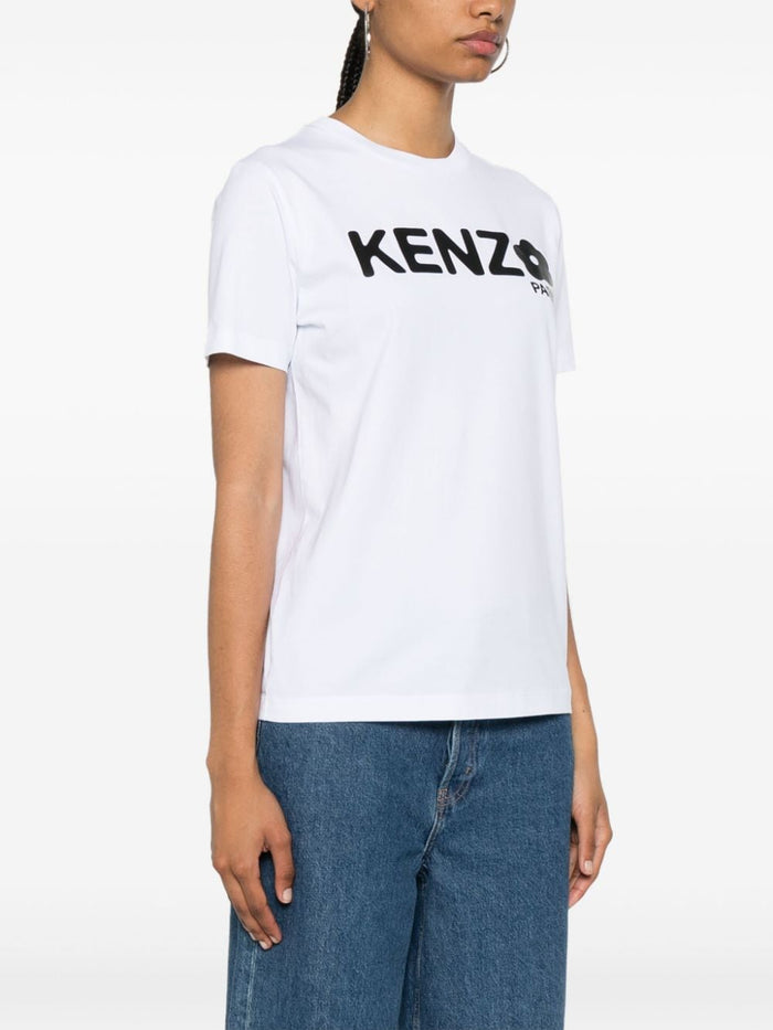 Kenzo T shirt Bianco Donna Stampa Logo Fiore Dipierro