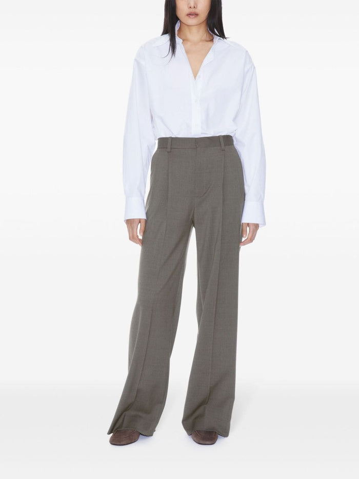 Filippa K Pantalone Marrone Donna Gamba Ampia 1