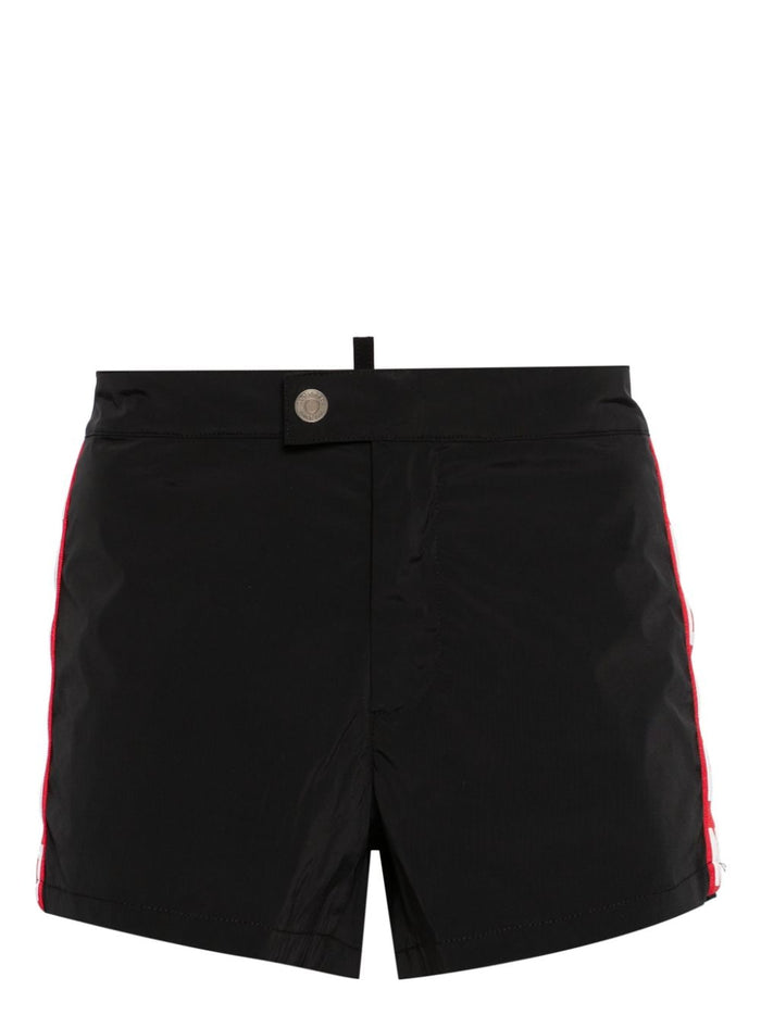 Dsquared2 Boxer Nero Uomo Logo Laterale 1