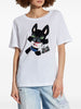 Dsquared2 White Women's T-shirt Bulldog and Rhinestones 2