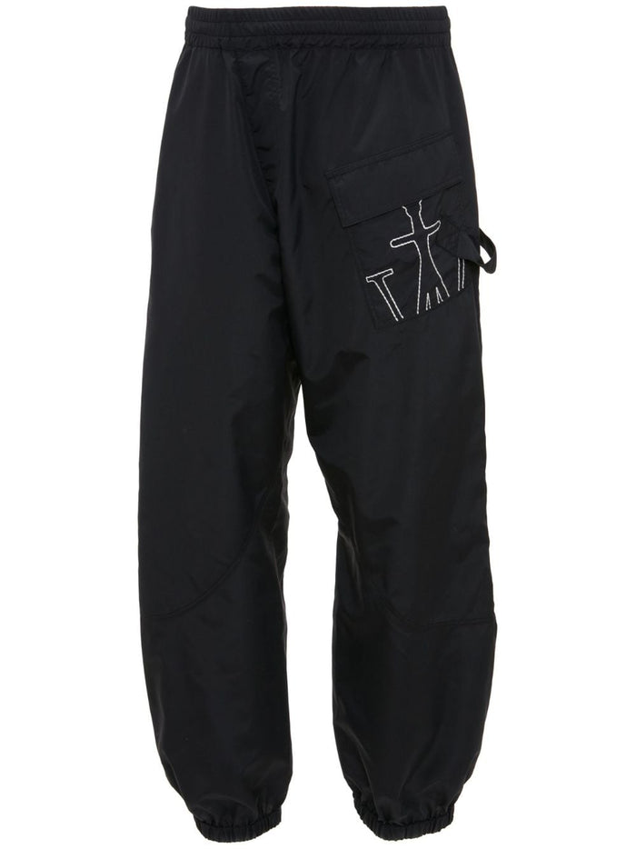 Jwanderson Black Men's Trousers with Logo Print 5