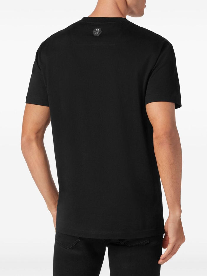 Philipp Plein T-shirt Nero Uomo Stampa Logo 3