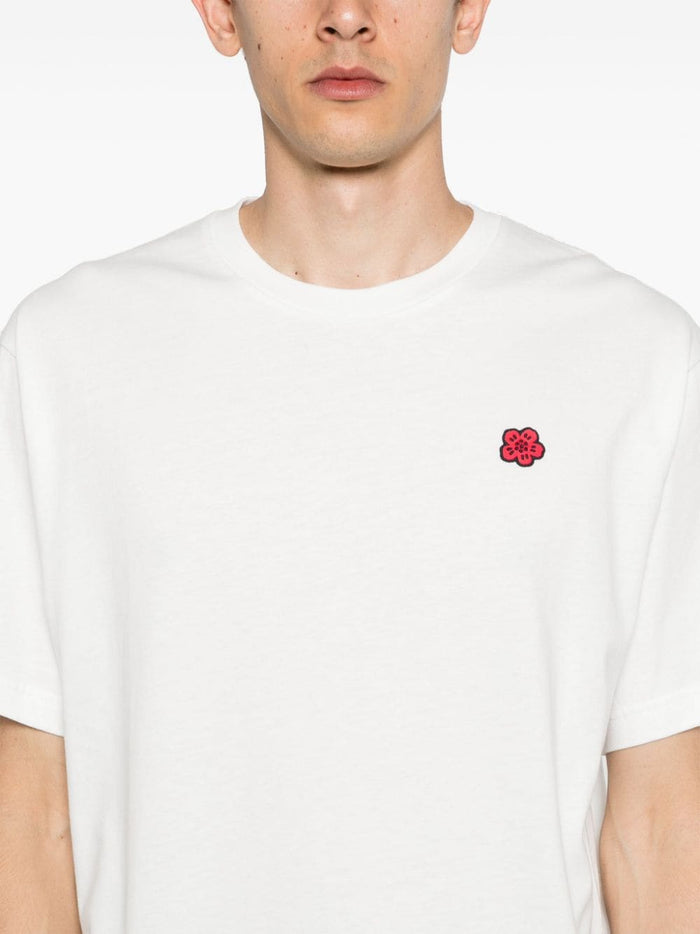 Kenzo T-shirt Bianco Uomo Micro Fiore Boke 4