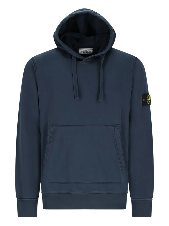 Stone Island Felpa Blu Uomo Cappuccio 1